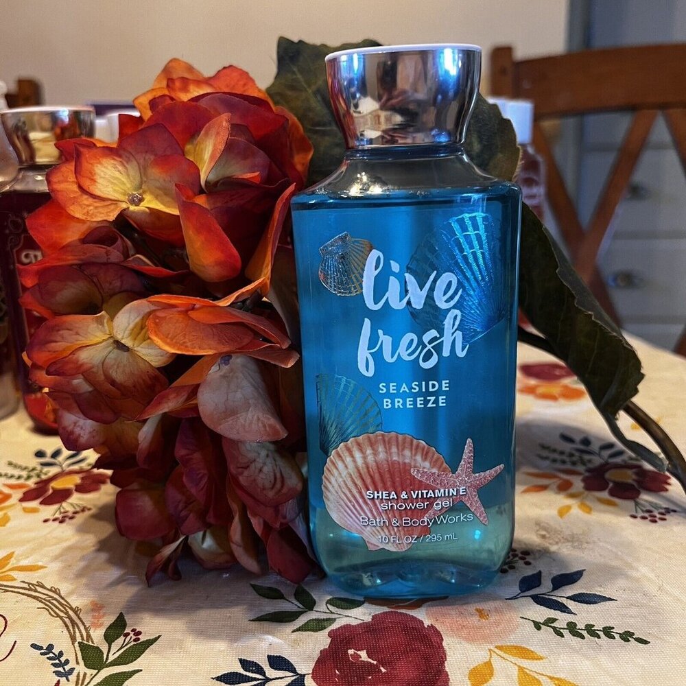 BATH & BODY WORKS LIVE FRESH SEASIDE BREEZE SHOWER GEL 10 FL OZ